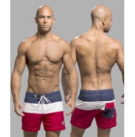 Surfcomber Swim Shorts, Red/White/Nav