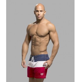 Surfcomber Swim Shorts, Red/White/Nav